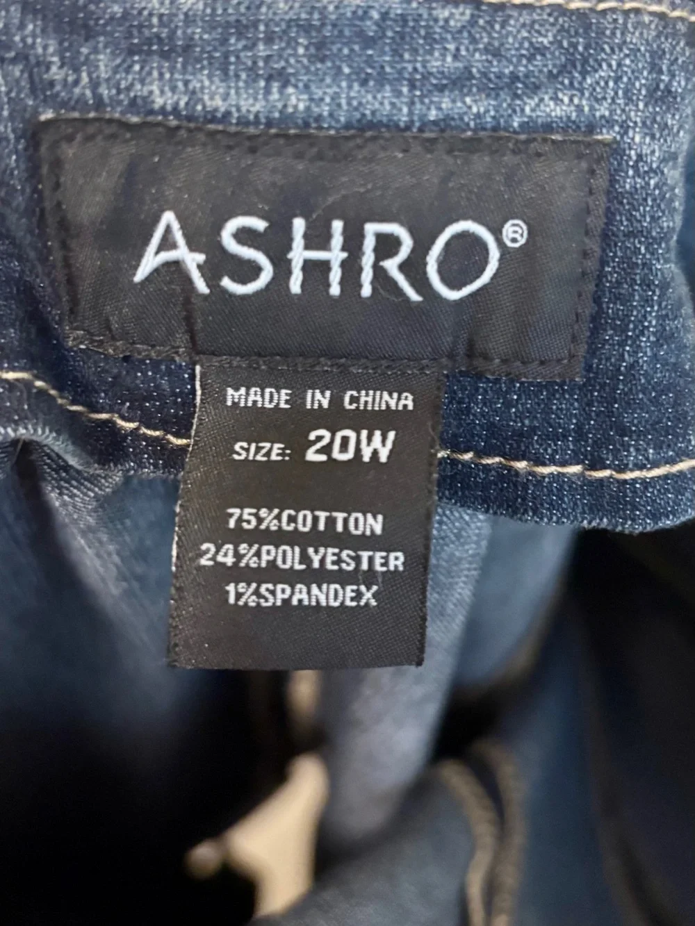 Ashro Denim Modest Classic Midi Jean Skirt W Slits Plus Size 20W